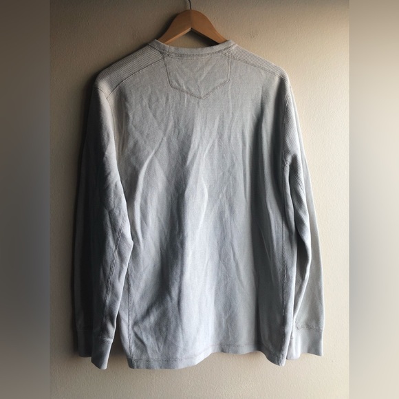 Eddie Bauer Men’s Gray Cream Sweater Crew Neck  Long Sleeve Size M - Picture 5 of 10